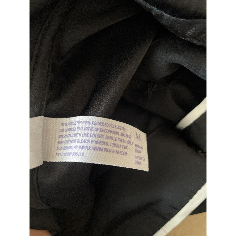 Stars Above Satin black pajama shirt with white piping size Medium - Picture 6 of 6